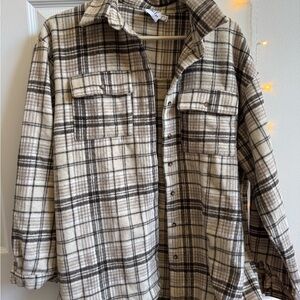 Plaid Button-Up Shirt